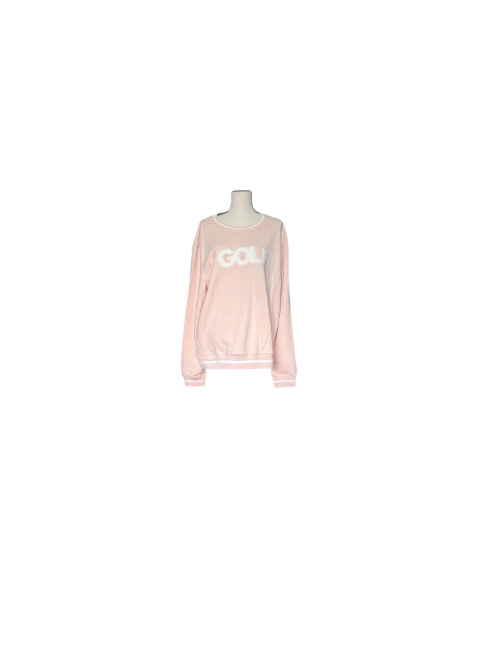 Ellsworth + Ivey Women’s GOLF Crewneck Sweatshirt Pink 100% Cotton Size XL NWT